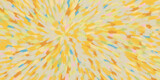 油絵抽象背景）カラフルでエネルギッシュな点描風の筆跡　黄色　ナチュラル　放射状　アート　元気　バナー