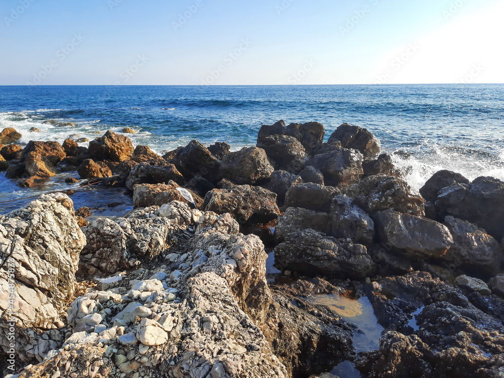 waves on the rocks TURKEY MEDITERRANEAN SEA