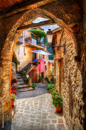 Fototapeta Naklejka Na Ścianę i Meble -  From the Village of Luceram, Alpes-Maritimes, Provence, France