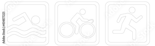swim bike run   triathlon logo