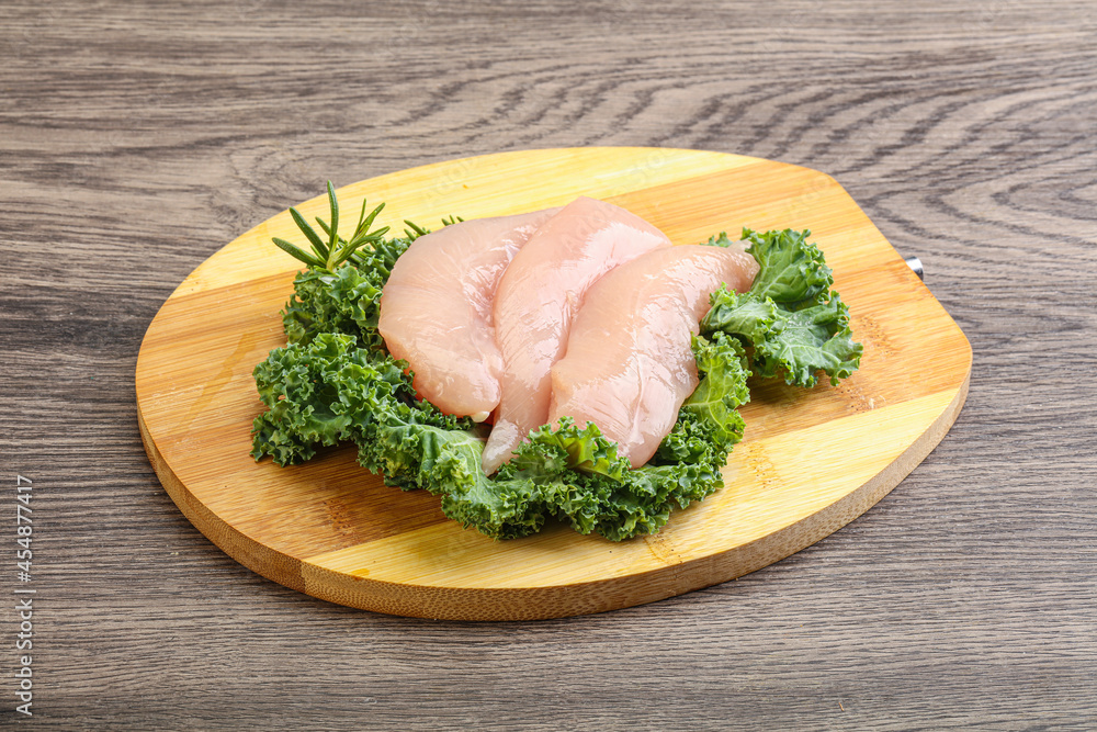 Raw small chicken fillet for cooking Raw small chicken fillet for cooking