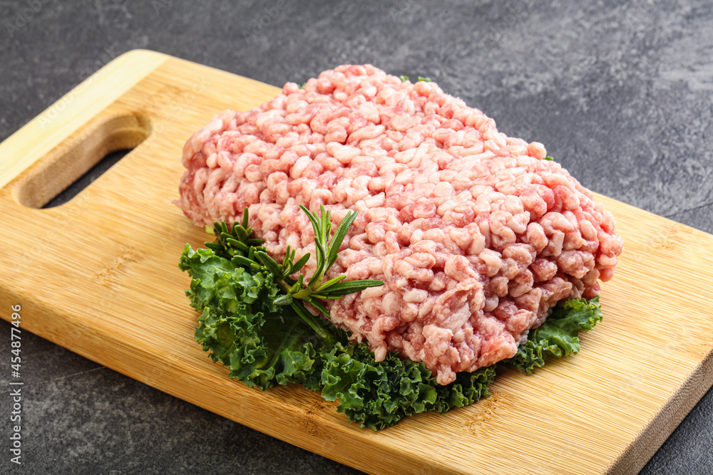 Raw pork minced meat for cooking Raw pork minced meat for cooking