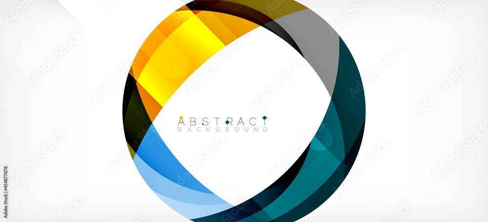 Color circle shapes, minimal geometric background. Trendy dynamic composition. Vector Illustration For Wallpaper, Banner, Background, Landing Page Color circle shapes, minimal geometric background. Trendy dynamic composition. Vector Illustration For Wallpaper, Banner, Background, Landing Page
