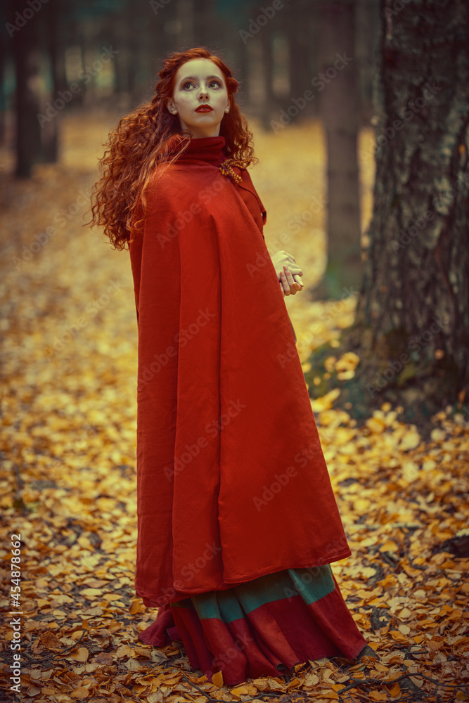 celtic lady in a forest