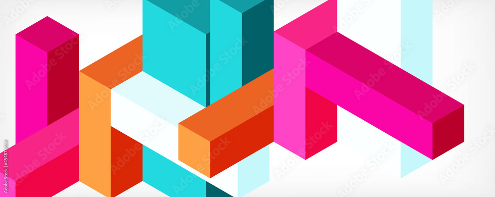 Abstract background. 3d cubes, cubic elements and blocks. Techno or business concept for wallpaper, banner, background, landing page Abstract background. 3d cubes, cubic elements and blocks. Techno or business concept for wallpaper, banner, background, landing page