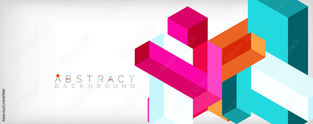 Abstract background. 3d cubes, cubic elements and blocks. Techno or business concept for wallpaper, banner, background, landing page Abstract background. 3d cubes, cubic elements and blocks. Techno or business concept for wallpaper, banner, background, landing page
