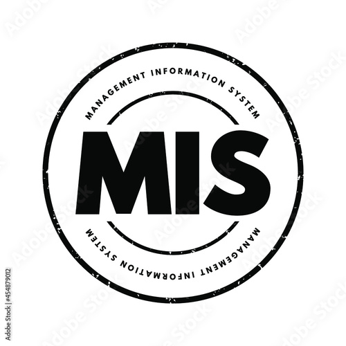 MIS - Management Information System acronym, business concept background
