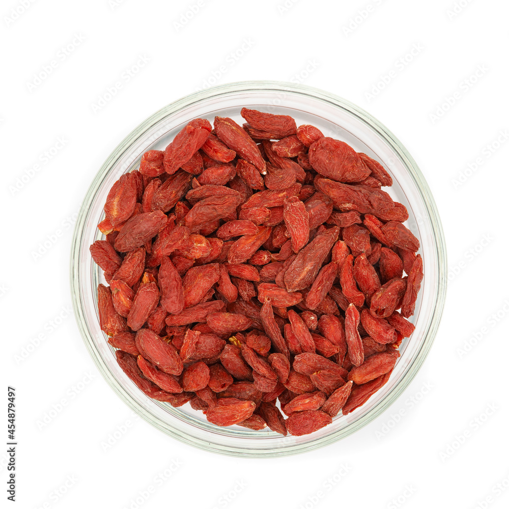 dried goji berrys (Lycium barbarum) in a bowl as a delicious Asian fruit dried goji berrys (Lycium barbarum) in a bowl as a delicious Asian fruit