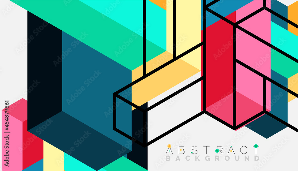 Abstract background. 3d cubes, cubic elements and blocks. Techno or business concept for wallpaper, banner, background, landing page Abstract background. 3d cubes, cubic elements and blocks. Techno or business concept for wallpaper, banner, background, landing page