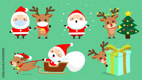 Santa Claus Collection A. Cute characters in different poses that can be used for Christmas