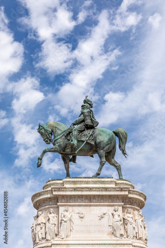 statue of Victor Emmanuel II at the altar of the fatherland in Rome