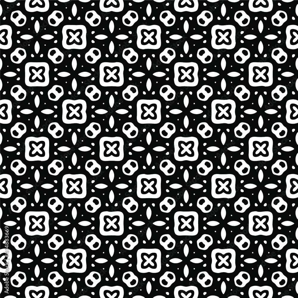 floral seamless pattern background.Geometric ornament for wallpapers and backgrounds. Black and white pattern. floral seamless pattern background.Geometric ornament for wallpapers and backgrounds. Black and white pattern.