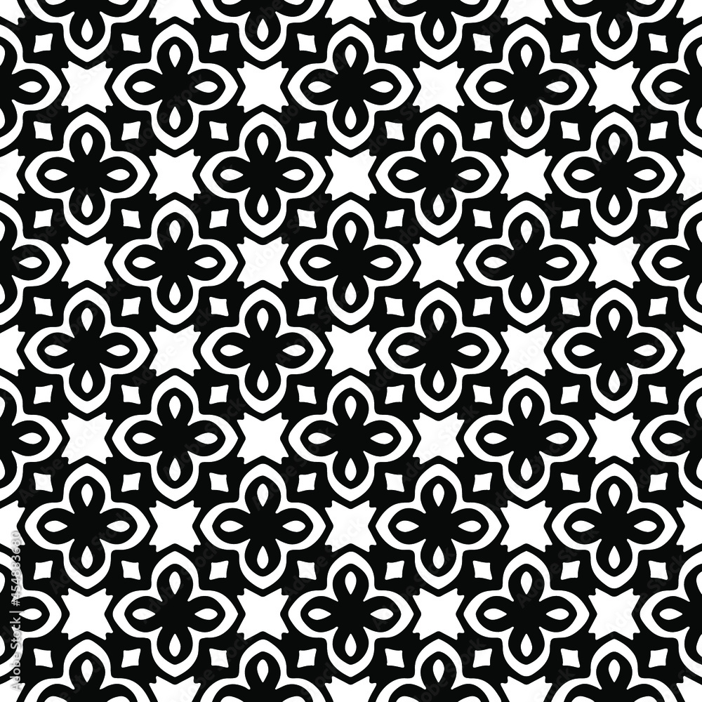 floral seamless pattern background.Geometric ornament for wallpapers and backgrounds. Black and white pattern. floral seamless pattern background.Geometric ornament for wallpapers and backgrounds. Black and white pattern.