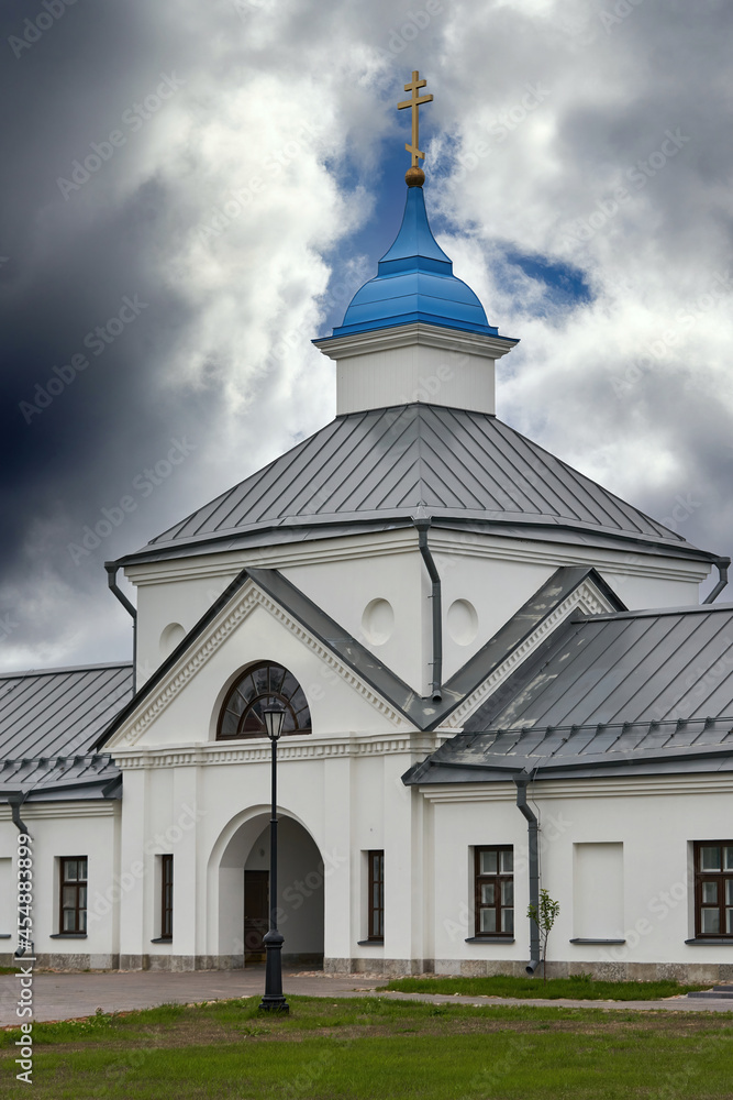 View of the courtyard of the Konevsky Monastery