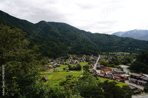 Shirakawago, world heritage site in Gifu Japan. photo