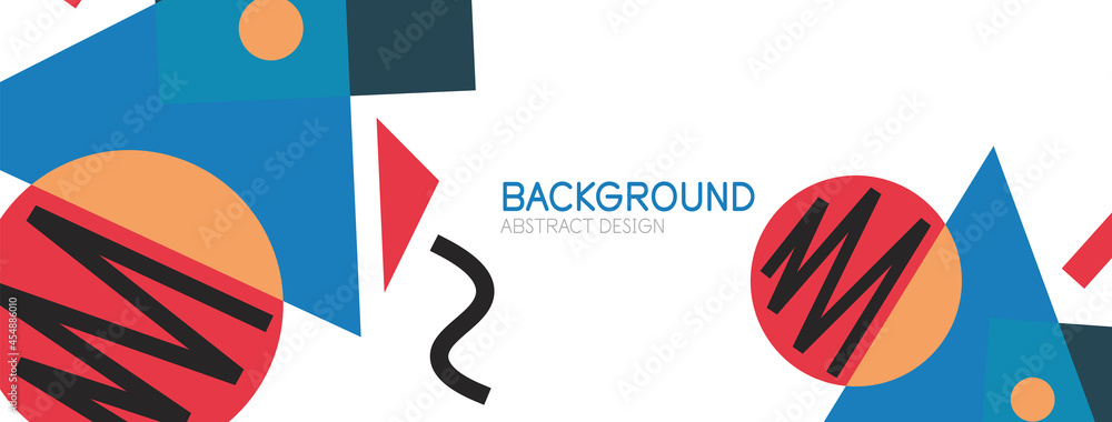 Abstract background. Blocks, lines, triangles, circles composition. Techno or business concept for wallpaper, banner, background, landing page Abstract background. Blocks, lines, triangles, circles composition. Techno or business concept for wallpaper, banner, background, landing page