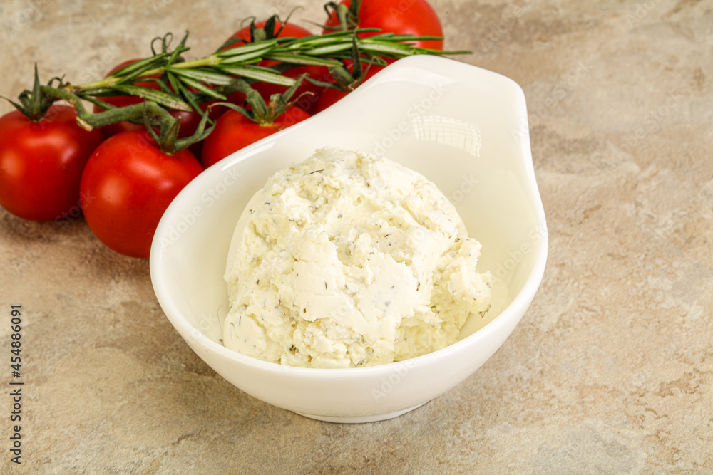 Soft cream cheese with herbs Soft cream cheese with herbs
