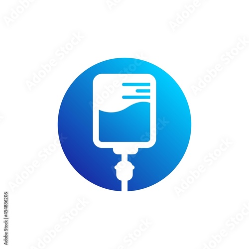 iv bag icon. iv bag logo with gradient color