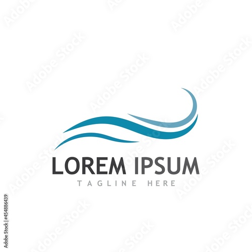 Water wave icon vector