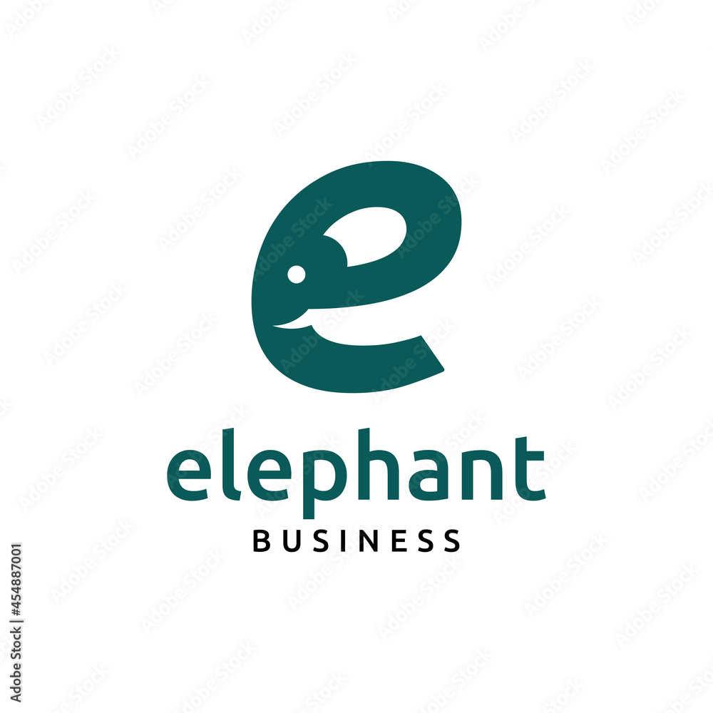 Letter Initial E Elephant Logo Design Template. Suitable for General Fashion Sport Company Business Corporate Apparel Brand Simple Modern Lettering Logo Design. Letter Initial E Elephant Logo Design Template. Suitable for General Fashion Sport Company Business Corporate Apparel Brand Simple Modern Lettering Logo Design.