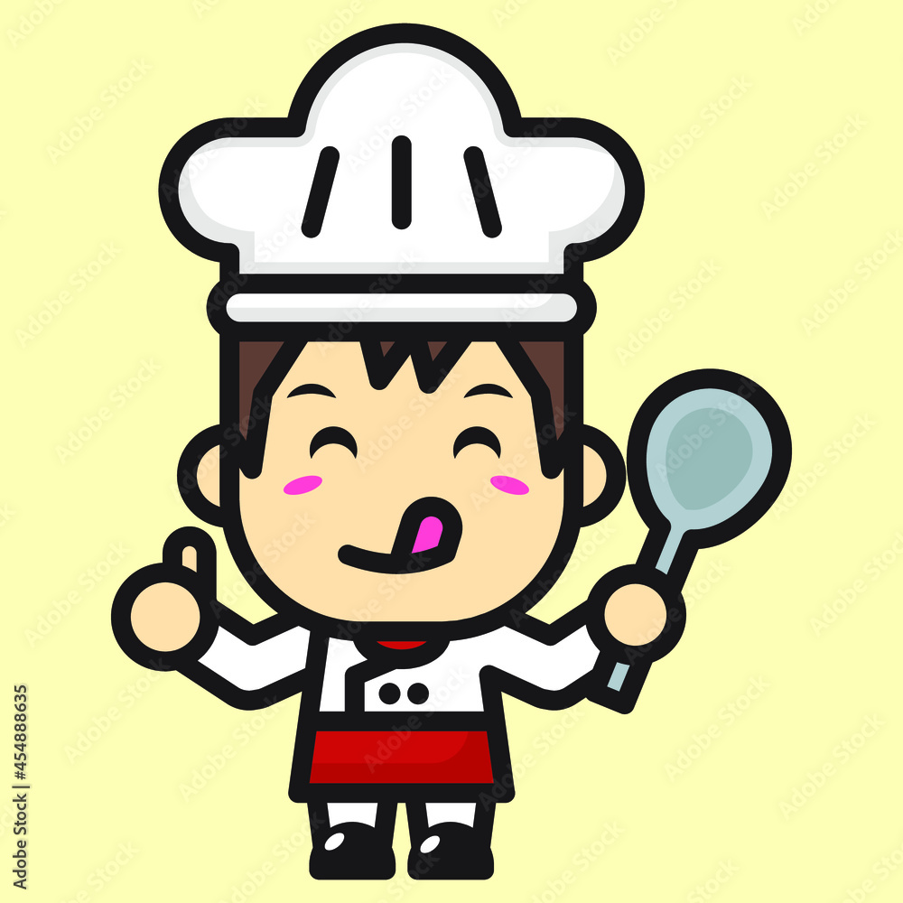 cute chef cartoon illustration vector graphic cute chef cartoon illustration vector graphic