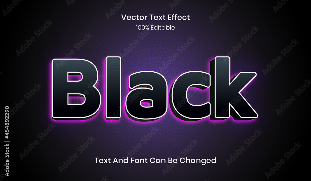 Black text effect styles, 3d Black neon editable text effect Black text effect styles, 3d Black neon editable text effect