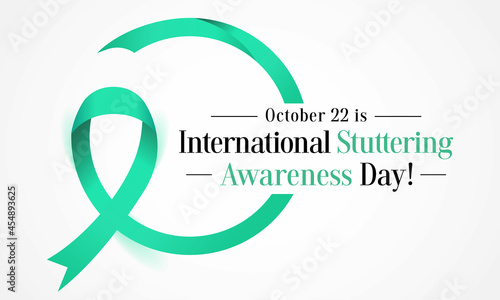 International Stuttering awareness day is observed every year on October 22, it is a speech disorder that involves frequent and significant problems with normal fluency and flow of speech. Vector art photo