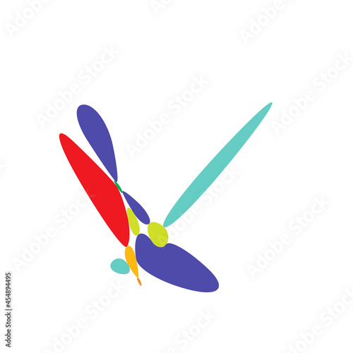 Random curvy, squiggle, freehand abstract shape. Squiggle, wriggle distortion, deformation effect element