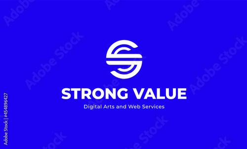 Abstract logo design. Vector logo template S logo