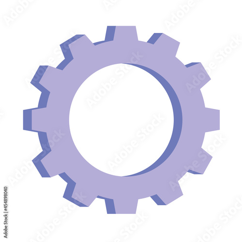 Isolated gear icon