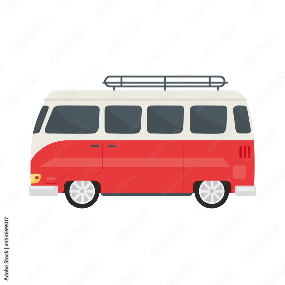 red travel trailer