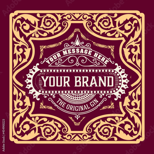 Western card with vintage style