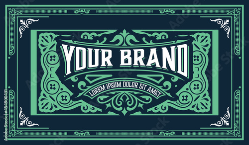 Western card with vintage style
