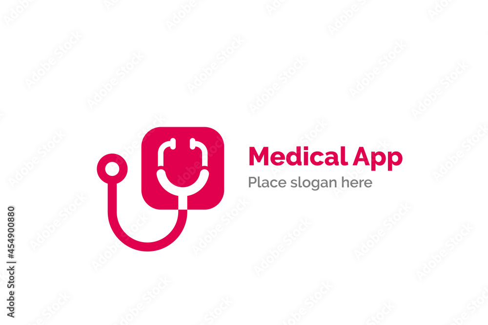 Stethoscope icon design illustration. Health and medicine logo template Stethoscope icon design illustration. Health and medicine logo template
