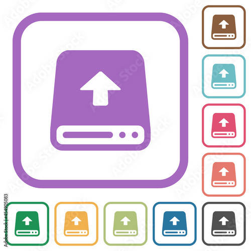 Upload from hard disk simple icons