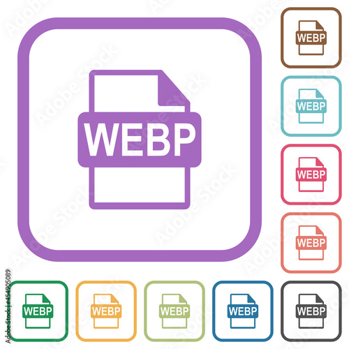 WEBP file format simple icons photo