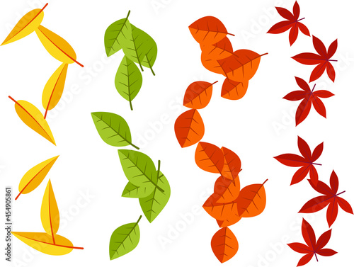 autumn feaf in leaves isolated on white photo