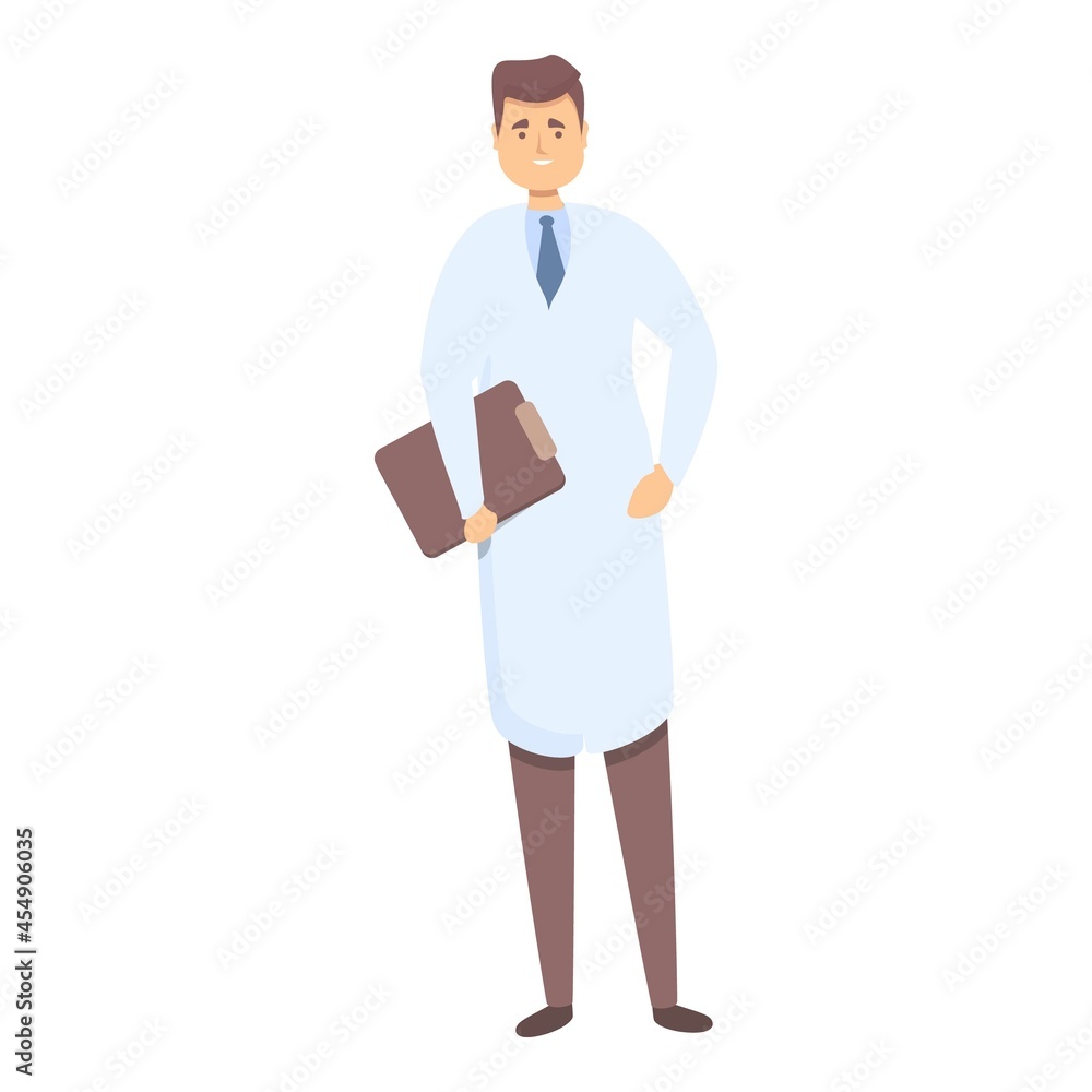 Smiling doctor icon cartoon vector. Man family. Hospital care Smiling doctor icon cartoon vector. Man family. Hospital care