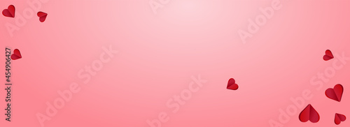 Burgundy Papercut Vector Pink Panoramic