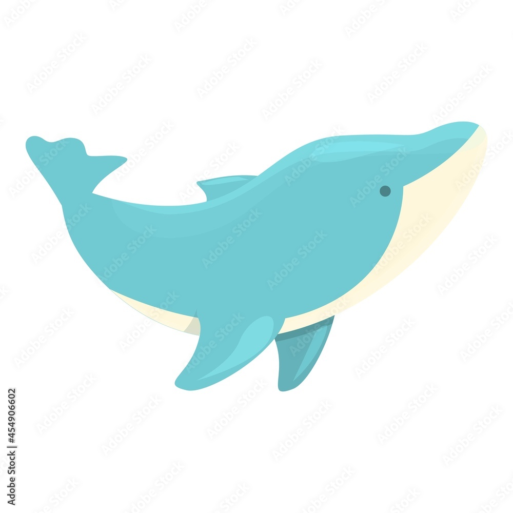 Zoo dolphin icon cartoon vector. Ocean animal. Sea show Zoo dolphin icon cartoon vector. Ocean animal. Sea show