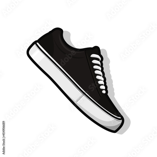 casual sneakers shoes vector. Sport shoes. Vector illustration icon isolate white background