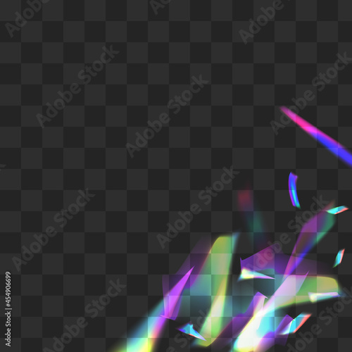 Rainbow Glints Vector Transparent Background.