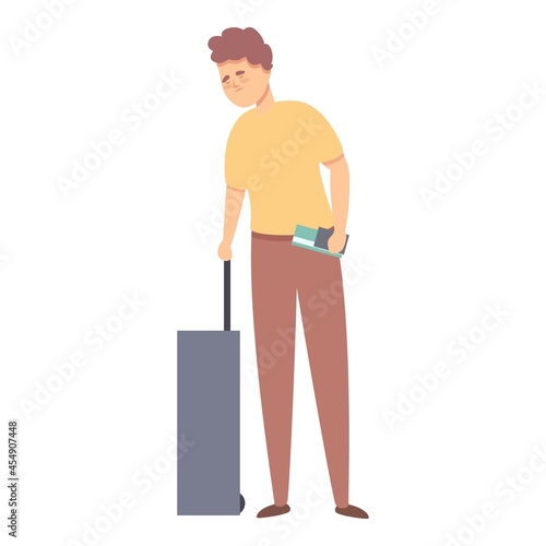 Travel jet lag icon cartoon vector. Flight time. Trip sleep