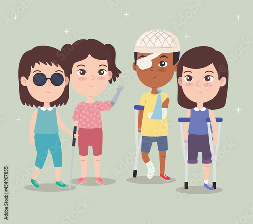 disabled girls and boy