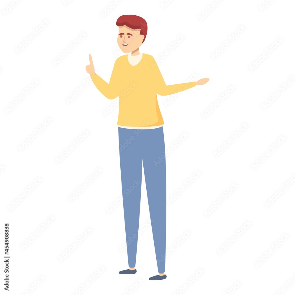 Management realization icon cartoon vector. Business challenge. Self progress