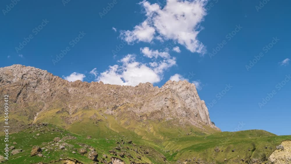 Mountain landscape. Timelapse of moving clouds Mountain landscape. Timelapse of moving clouds