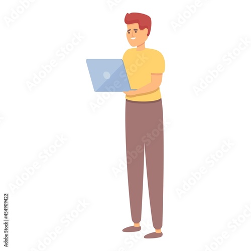 Online quiz game icon cartoon vector. Test app. Exam iq