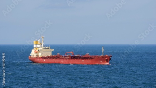 Oil tanker at anchor