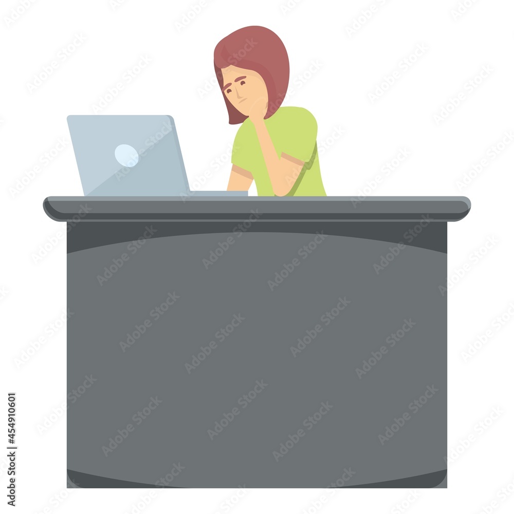 Office overwork icon cartoon vector. Tired worker. Stress work Office overwork icon cartoon vector. Tired worker. Stress work