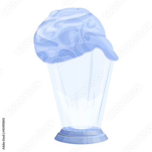 Brain hologram icon cartoon vector. Digital technology. Neuro intelligence